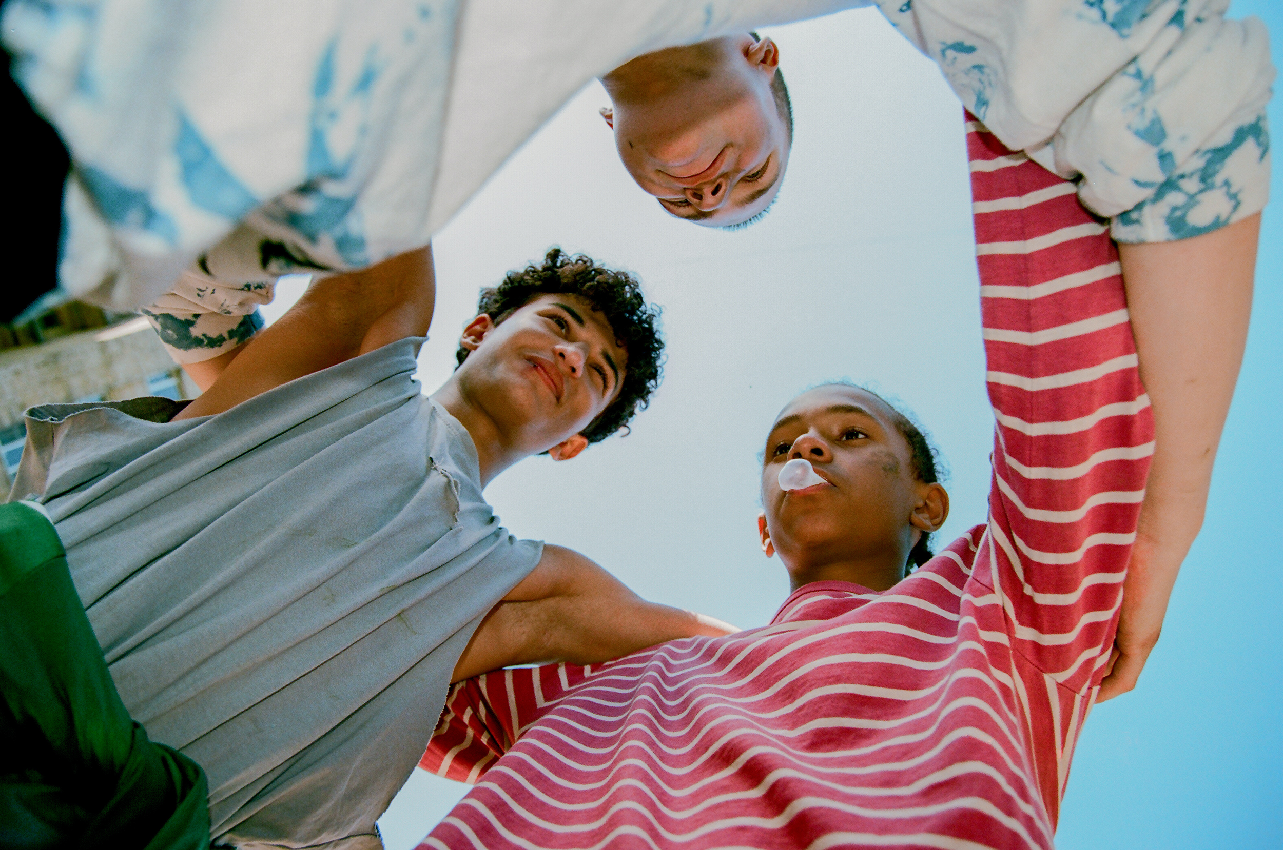 Boys in a huddle