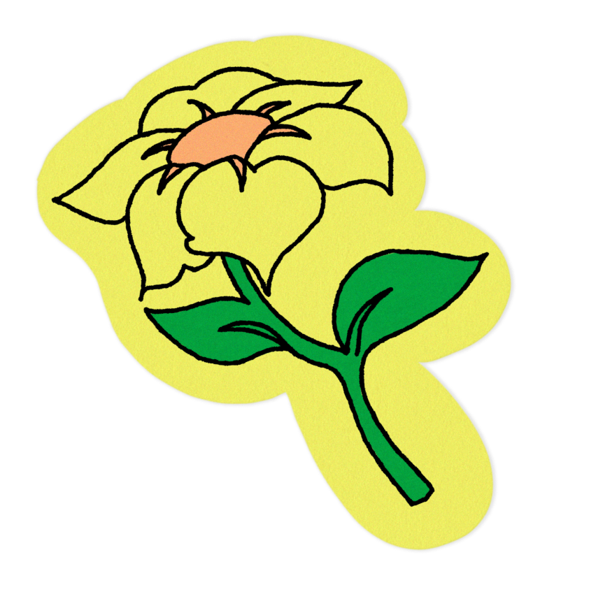 Flower sticker